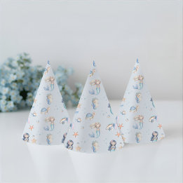 Chapéu De Festa Blue Under the Sea Mermaid Birthday