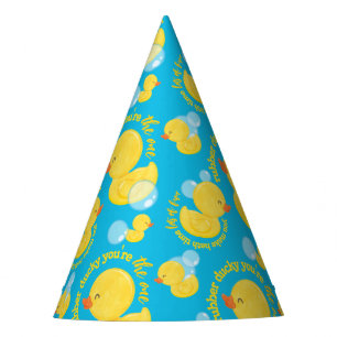 Chapéu De Festa Blue Watercolor Rubber Ducky Você é o Único