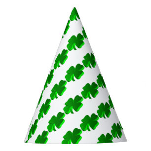 Chapéu De Festa Boa Sorte Prendendo Padrão Verde Engraçado Elega