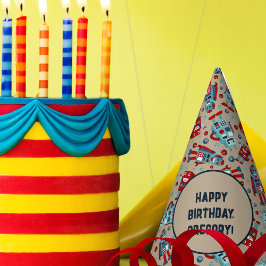 Chapéu De Festa Boas Retros Robôs Sci-Fi Boys Aniversário