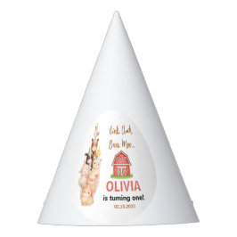 Chapéu De Festa Boho Farm Animal 1st Birthday |Cute Rustic Barnyad