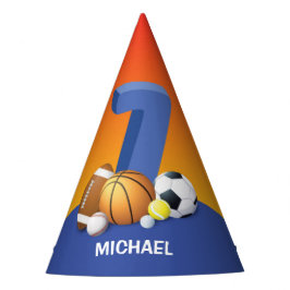 Chapéu De Festa Bolas de Esportes de Aniversário 7