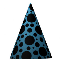 Chapéu De Festa Bolinhas Aleatórias - Azul Pavão