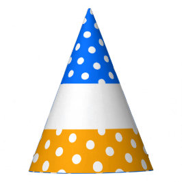 Chapéu De Festa Bolinhas Brancas Festivas E Brilhantes Laranja Azu