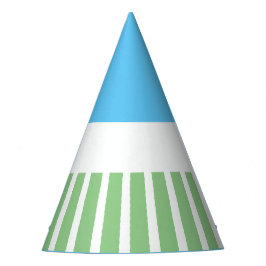 Chapéu De Festa Bonito Céu Azul Lança-Vidro Verde Em Branco
