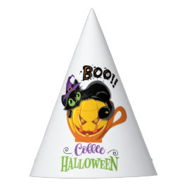 Chapéu De Festa Boo Black Cat, Assustador Pumpkin Café Halloween