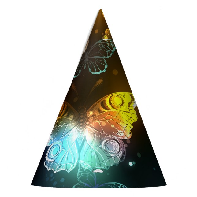 Chapéu De Festa Borboletas luminosas e borboletas noturnas (Esquerda)