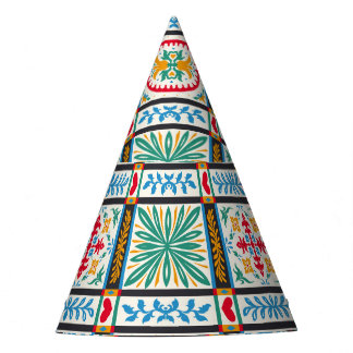 Chapéu De Festa Bordado Maiolica Italiano: Floral Mediterrânica