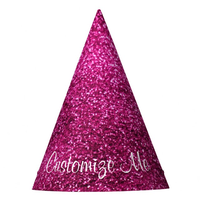 Chapéu De Festa Brilho Rosa (Frente)