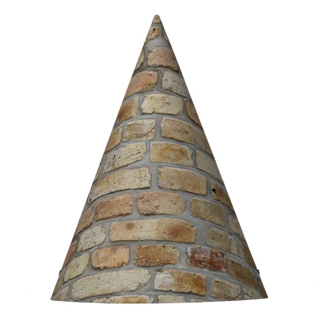 Chapéu De Festa Brown Brick Wall A Novelty Design (Frente)