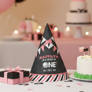 Chapéu De Festa Buraco Em Uma Garota primeiro aniversario De Golfe