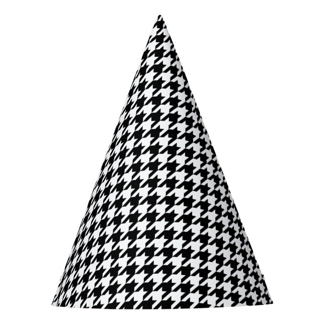 Chapéu De Festa BW Houndstooth Party Hat (Frente)