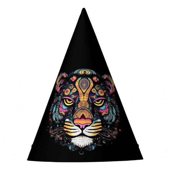 Chapéu De Festa Cabeça de Tigre  (Frente)