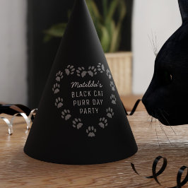 Chapéu De Festa Cabra de Gato Preta Imprimir Festa de aniversário 