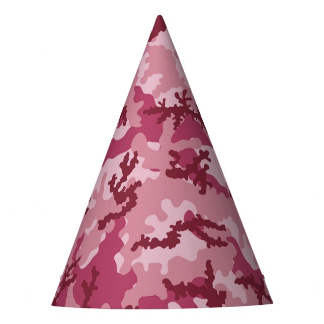 Chapéu De Festa Camuflagem rosa (Frente)