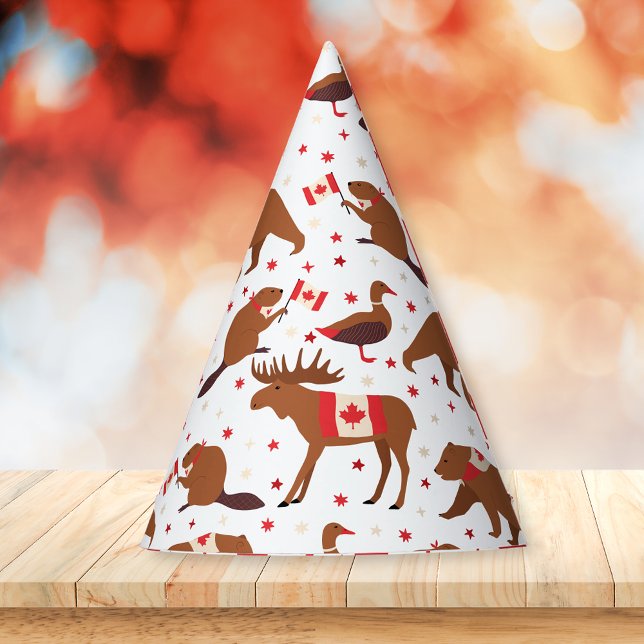 Chapéu De Festa Canadá - Dias - Animais Canadenses (Criador carregado)