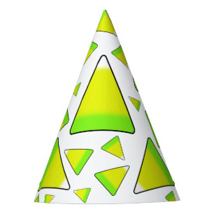 Chapéu De Festa Candy Corn em Verde & Amarelo
