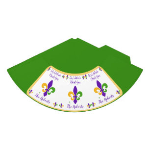 Chapéu De Festa Carnaval Nome Verde Dourado Roxo Fleur de Lis
