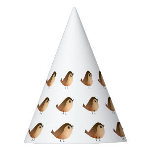 Chapéu De Festa Cartografia de Pássaro Sparrow