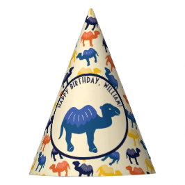 Chapéu De Festa Cartoon Camel Blue Bactrian 2 Humps Personalizado