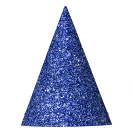 Chapéu De Festa Celebração de Ano Novo Faux Glitter Azul