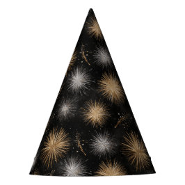Chapéu De Festa Celebração de Fogos de Artifício Prata e Ouro na V