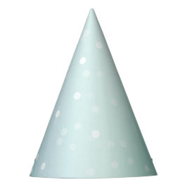 Chapéu De Festa Celebração de Pontos Bokeh Branco Menta
