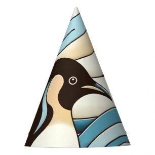 Chapéu De Festa Céu Azul Cama Ondas Oceânicas E Pinguim Cujo Pingu
