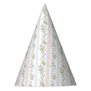 Chapéu De Festa Chá de Bebê Floral Vintage Elegante