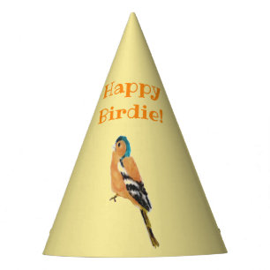Chapéu De Festa Chaffinch da arte do pássaro do aniversário