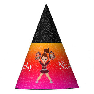 Chapéu De Festa Cheerleader "Feliz Aniversário" Festa Sparkle Hat