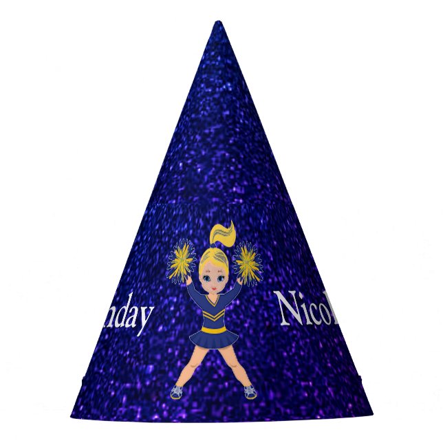 Chapéu De Festa Cheerleader "Parabéns" Personalizado (Frente)