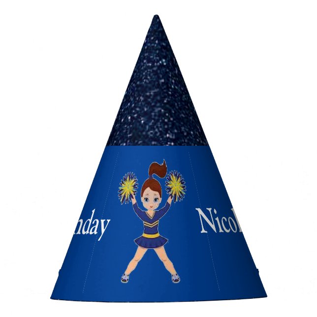 Chapéu De Festa Cheerleader "Parabéns" Personalizado (Frente)