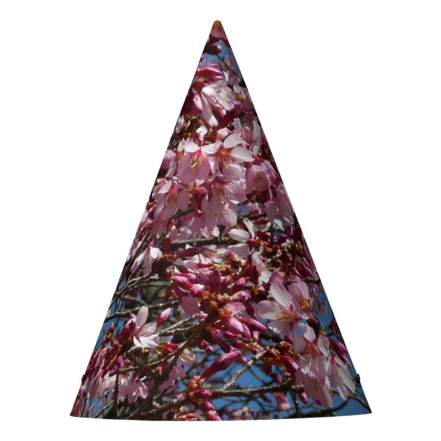 Chapéu De Festa Cherry Blossoms e Blue Sky Primavera Floral (Frente)