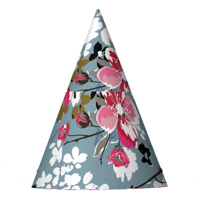 Chapéu De Festa Chic Floral: Fundo do Pequeno Flor (Frente)