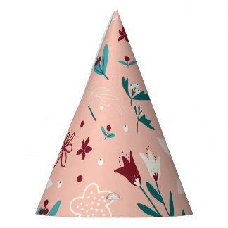 Chapéu De Festa Chic Floral Rosa Elegante