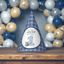 Chapéu De Festa Child's Blueberry Berry First Birthday