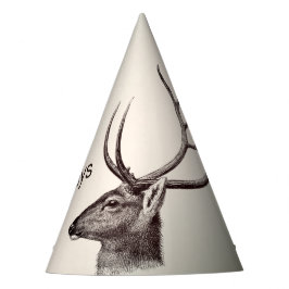 Chapéu De Festa Christmas Party Floral Reindeer Golden Winter