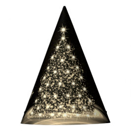 Chapéu De Festa Christmas Party Golden Shiny Tree Winter Black