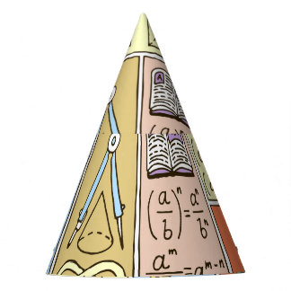 Chapéu De Festa Ciência da matemática, bandeiras coloridas.