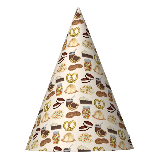 Chapéu De Festa Classic Pensilvânia PA Dutch Amish Comida Dishes (Frente)