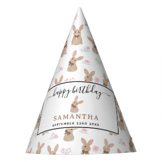 Chapéu De Festa Coelhinho Floral de Flores Silvestres Coquette Ani