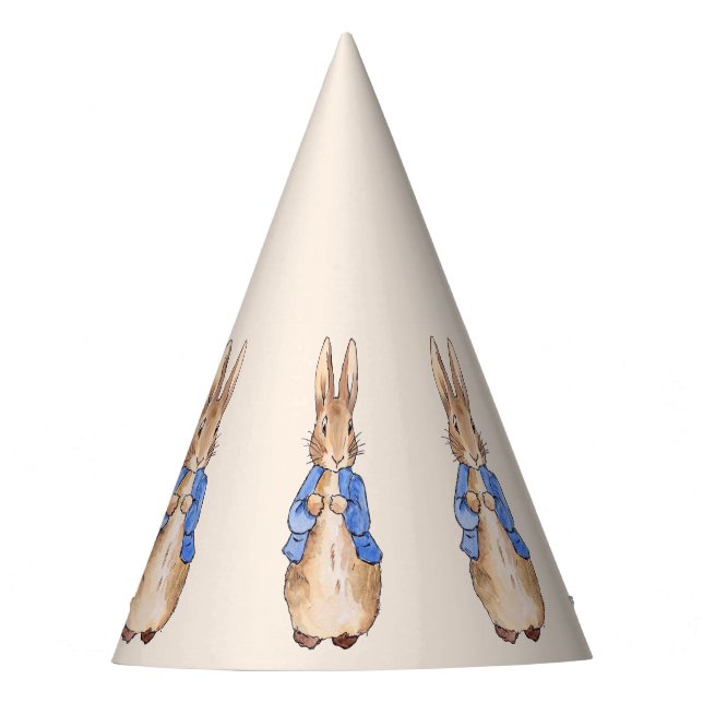 Chapéu De Festa Coelho Clássico com fundo bege (Frente)