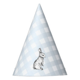 Chapéu De Festa Coelho Coelho Azul Gingham