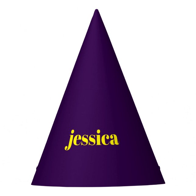 Chapéu De Festa Color block minimalist custom name  (Frente)