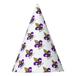 Chapéu De Festa Colorida Mardi Gras Fleur De Lis