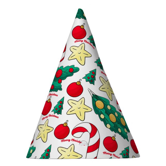 Chapéu de festa com padrão natalino fofo (Direita)