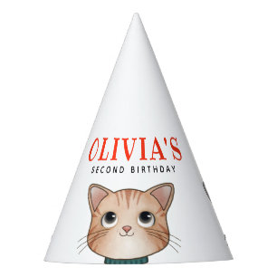 Chapéu de festa com três gatinhos