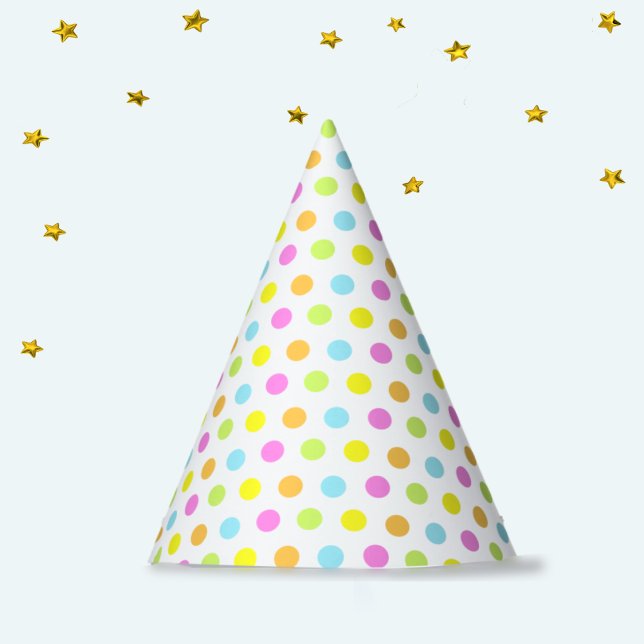 Chapéu De Festa Confetes Coloridos em Branco (Criador carregado)
