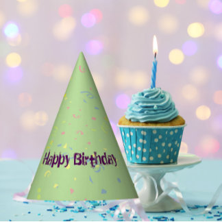 Chapéu De Festa Confetti de Feliz Aniversário
